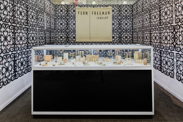 American Fixture & Display showcases at a trade show
