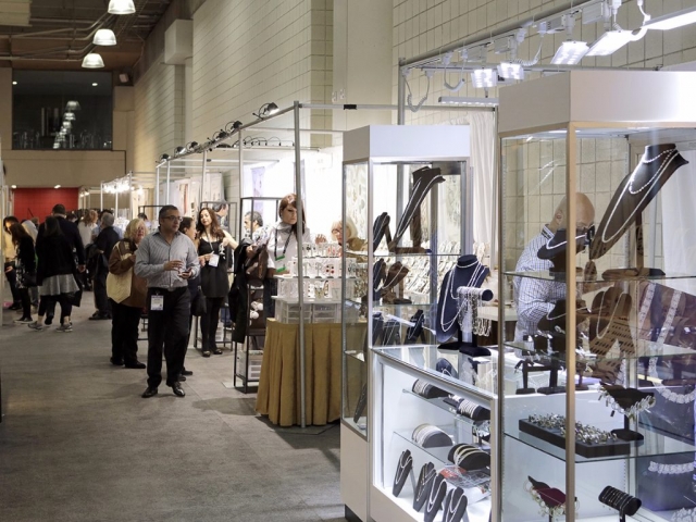 American Fixture & Display showcases at a trade show