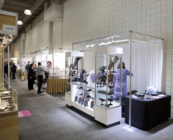 American Fixture & Display showcases at a trade show