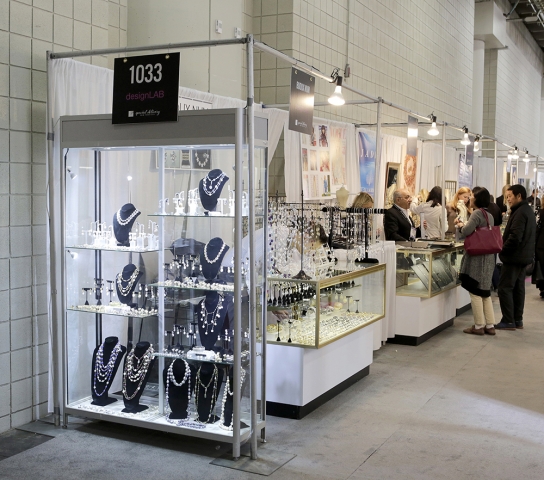 American Fixture & Display showcases at a trade show