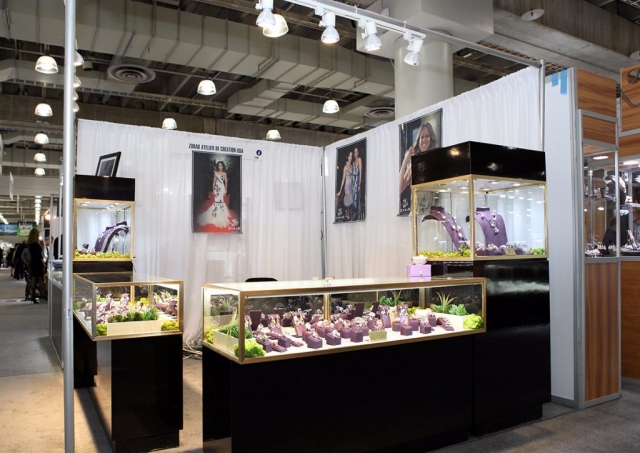 American Fixture & Display showcases at a trade show